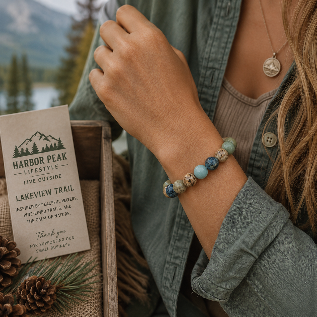 Lakeview Trail Natural Stone Bracelet