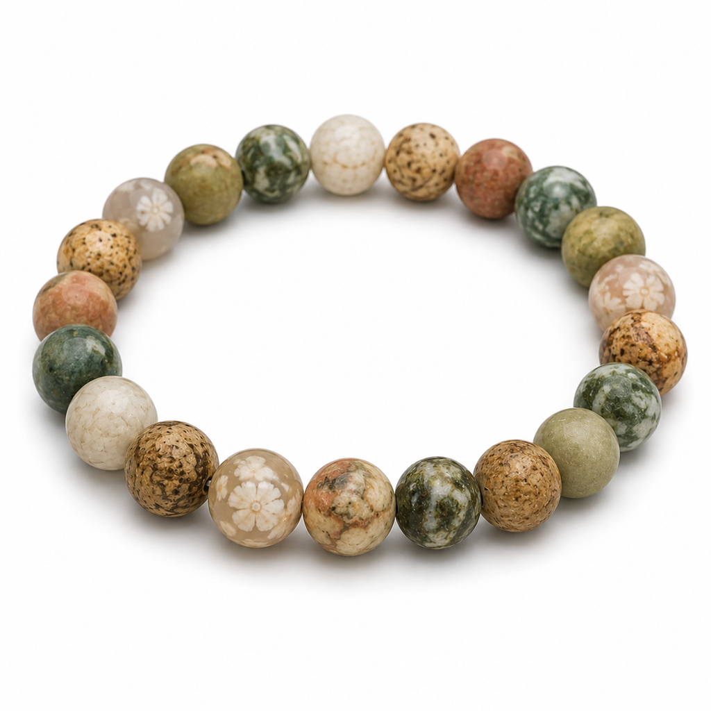 Wildflower Meadow Natural Stone Bracelet