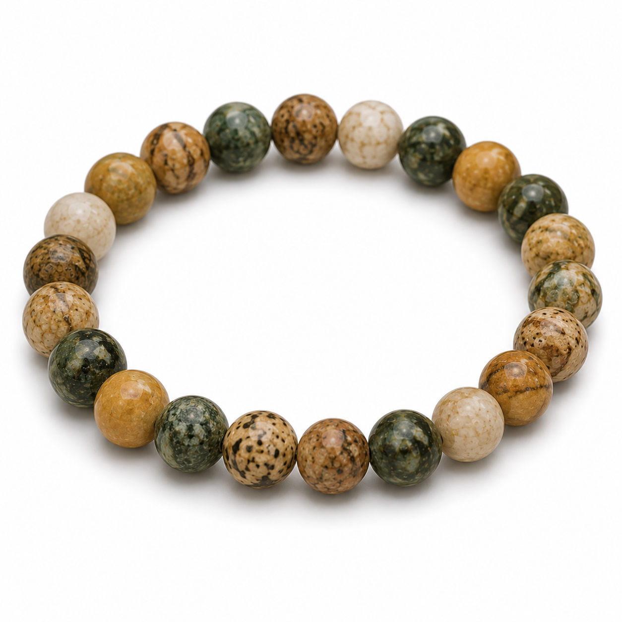 Golden Pines Natural Stone Bracelet