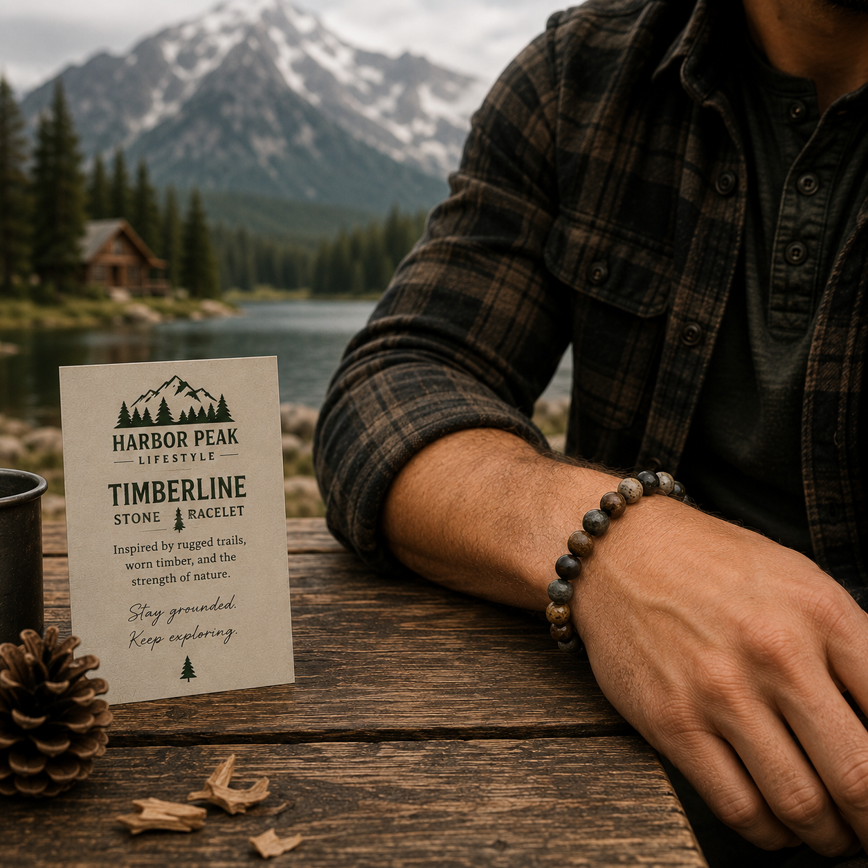 Timberline Stone Bracelet Men's