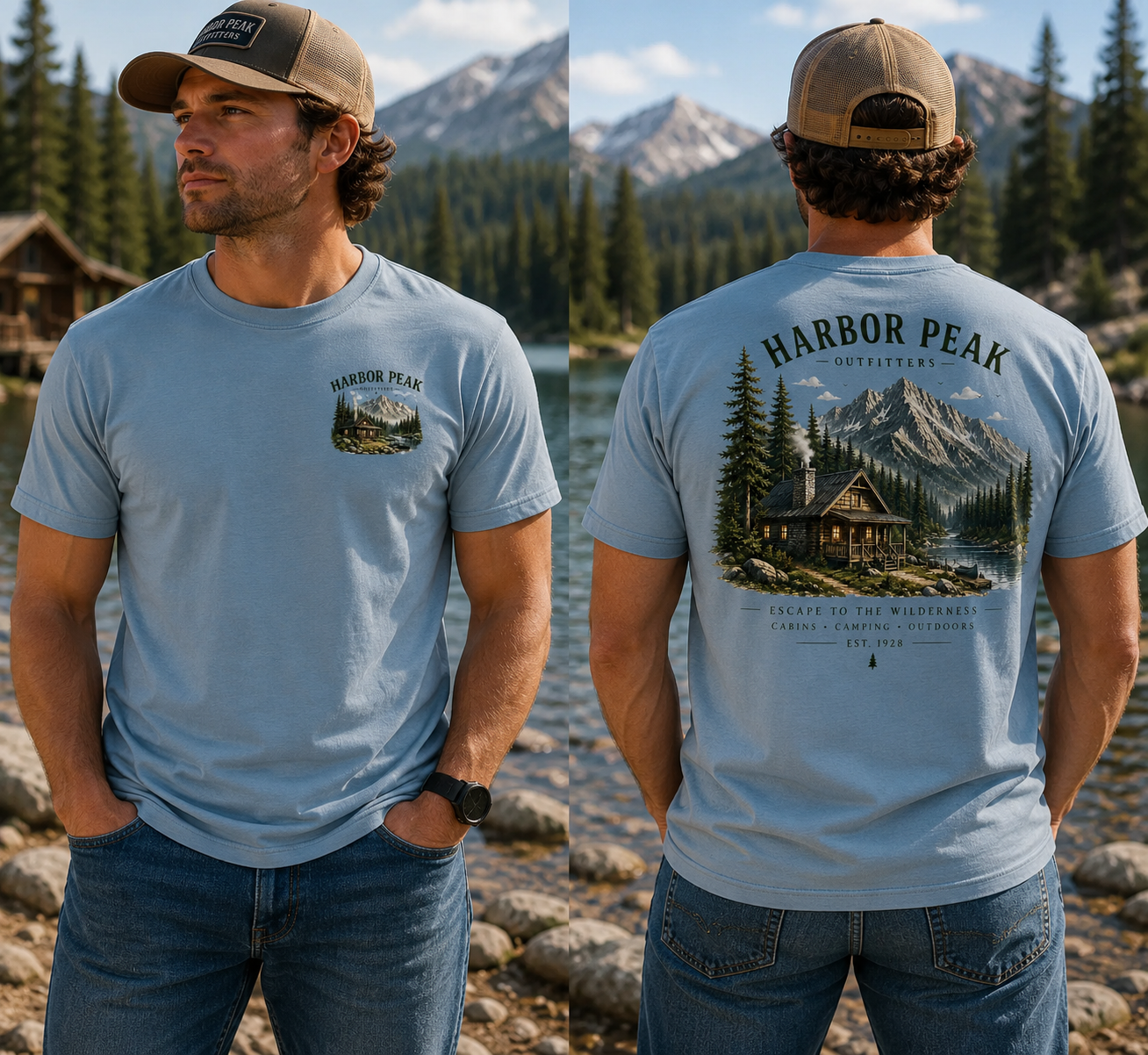 Escape To The Wilderness Cabin Tee