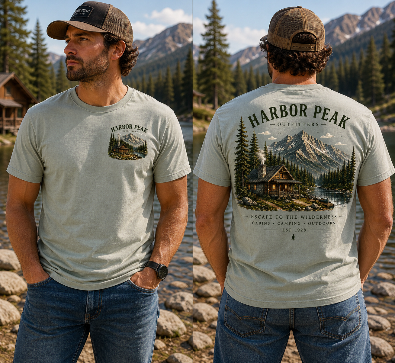 Escape To The Wilderness Cabin Tee