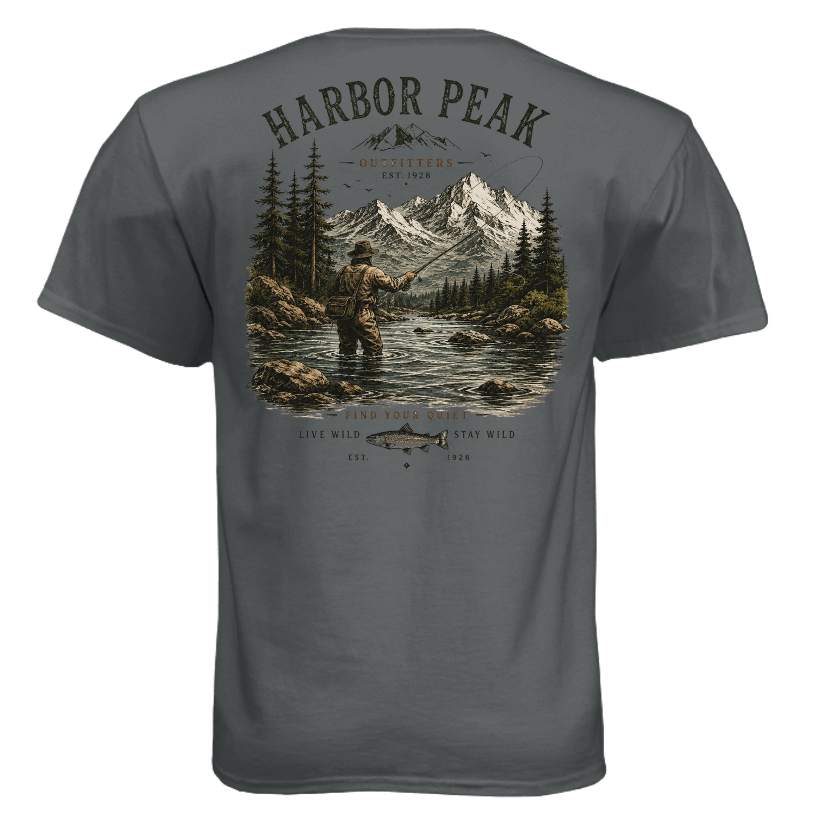 CHARCOAL HEATHER - 5280 - BACK